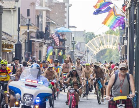 naked bike ride nola|Naked Bike ride in New Orleans, French quarter 12June 2021..